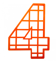 Изображение Вырубка для торта Цифра 4, 25 см